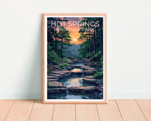 Affiche de voyage Hot Springs, Art mural Arkansas, Impression Arkansas, Affiche Hot Springs, Affiche Arkansas, Impression Hot Springs, Art Hot Springs