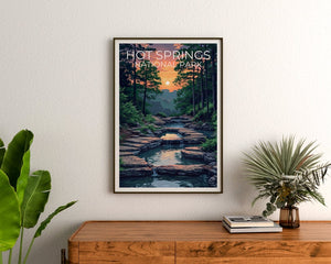 Affiche de voyage Hot Springs, Art mural Arkansas, Impression Arkansas, Affiche Hot Springs, Affiche Arkansas, Impression Hot Springs, Art Hot Springs