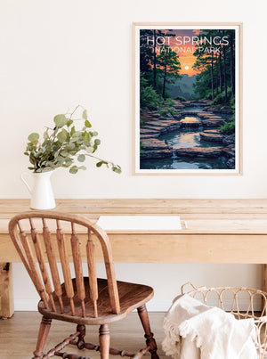Affiche de voyage Hot Springs, Art mural Arkansas, Impression Arkansas, Affiche Hot Springs, Affiche Arkansas, Impression Hot Springs, Art Hot Springs