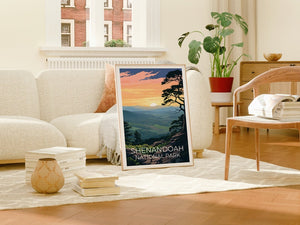 Affiche de voyage de Shenandoah, art mural de Virginie, impression de Virginie, affiche de Shenandoah, affiche de Virginie, affiche de nature, art de Shenandoah