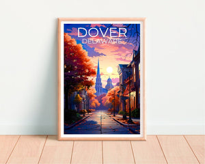 Dover Poster, Dover Print, Delaware Poster, Delaware Print, Dover Travel Poster, Delaware Art, Dover Art