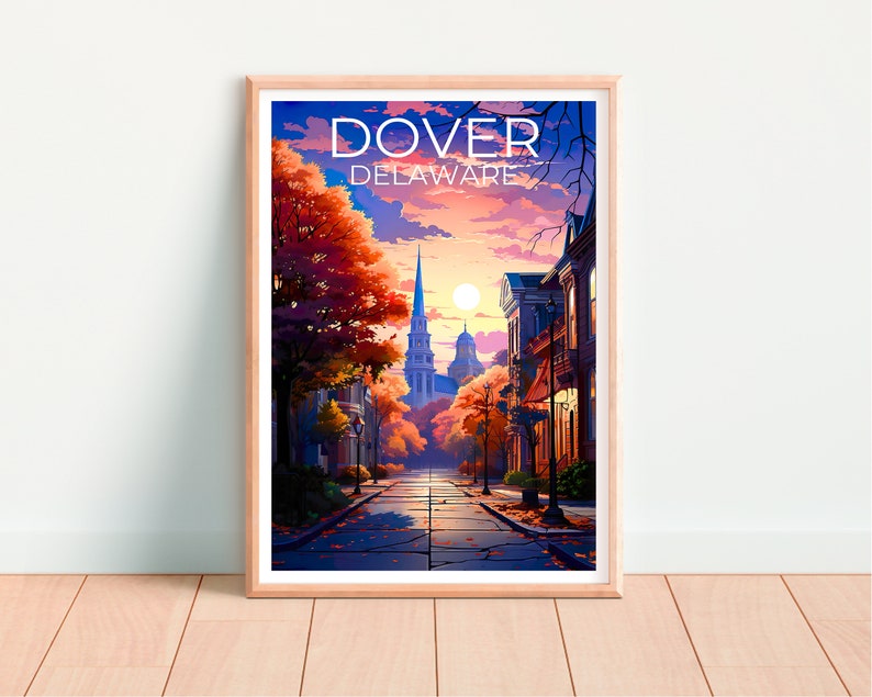 Dover Poster, Dover Print, Delaware Poster, Delaware Print, Dover Travel Poster, Delaware Art, Dover Art