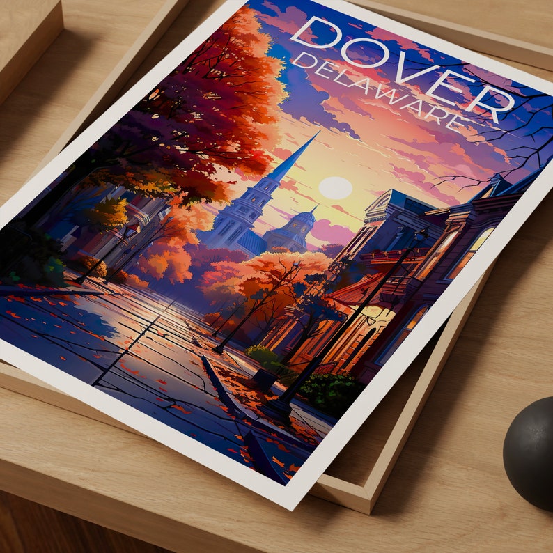 Dover Poster, Dover Print, Delaware Poster, Delaware Print, Dover Travel Poster, Delaware Art, Dover Art