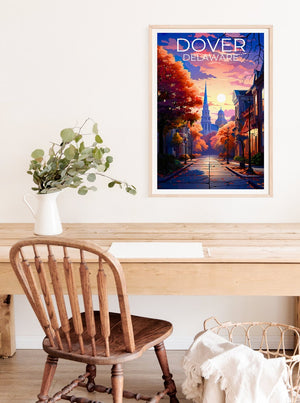 Dover Poster, Dover Print, Delaware Poster, Delaware Print, Dover Travel Poster, Delaware Art, Dover Art