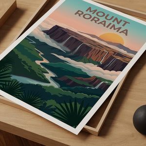 Mount Roraima Poster - South America Tepui Wall Art Print
