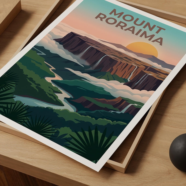 Mount Roraima Poster - South America Tepui Wall Art Print