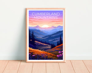 Cumberland Mountains Poster, Cumberland Mountains Print, Virginia Poster, Kentucky Print, Cumberland Travel Poster, Mountain Poster