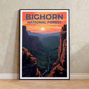 Bighorn Forest Travel Poster, Wyoming Wall Art, Wyoming Print, Bighorn Forest Poster, Wyoming Poster, Bighorn Forest Print, Forest Art