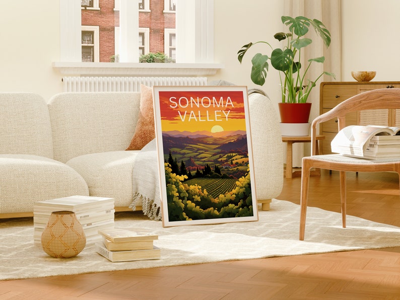 Sonoma Travel Poster, California Wall Art, California Print, Sonoma Poster, California Poster, Nature Poster, Sonoma Art