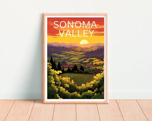 Sonoma Travel Poster, California Wall Art, California Print, Sonoma Poster, California Poster, Nature Poster, Sonoma Art