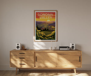 Sonoma Travel Poster, California Wall Art, California Print, Sonoma Poster, California Poster, Nature Poster, Sonoma Art