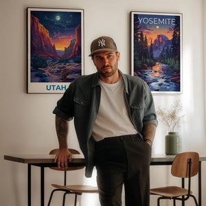 Capitol Reef National Park Travel Print  Utah Poster Canyon Wall Art National Park Illustration Capitol Reef Poster Home Decor Birthday Gift