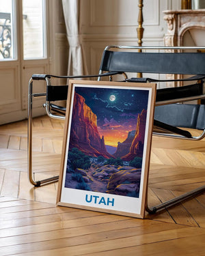 Capitol Reef National Park Travel Print  Utah Poster Canyon Wall Art National Park Illustration Capitol Reef Poster Home Decor Birthday Gift