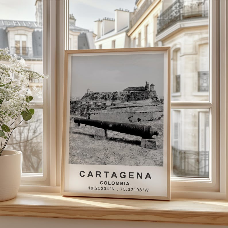 Cartagena Poster, Colombia Travel Print,  South America Art, Cartagena Photo, Landscape Poster, Scenic Wall Art, Home Decor, Birthday Gift