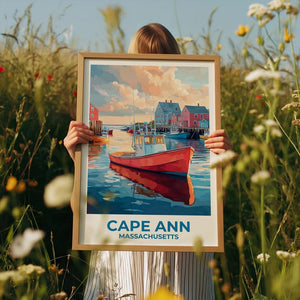 Cape Ann Poster - Massachusetts Coastline Wall Art Print
