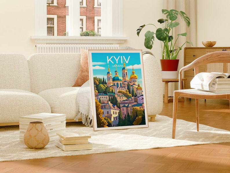 Kyiv Travel Poster, Ukraine Wall Art, Kyiv Print, Kyiv Ukraine Poster, Kyiv Art, Europe Poster, Poster Art, Wall Decor