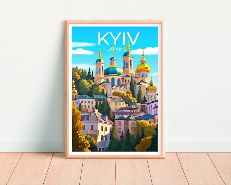 Kyiv Travel Poster, Ukraine Wall Art, Kyiv Print, Kyiv Ukraine Poster, Kyiv Art, Europe Poster, Poster Art, Wall Decor