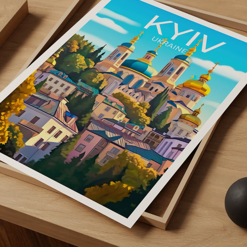 Kyiv Travel Poster, Ukraine Wall Art, Kyiv Print, Kyiv Ukraine Poster, Kyiv Art, Europe Poster, Poster Art, Wall Decor