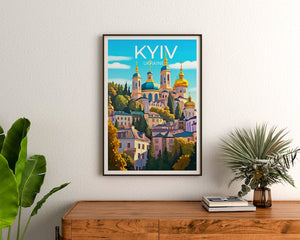 Kyiv Travel Poster, Ukraine Wall Art, Kyiv Print, Kyiv Ukraine Poster, Kyiv Art, Europe Poster, Poster Art, Wall Decor