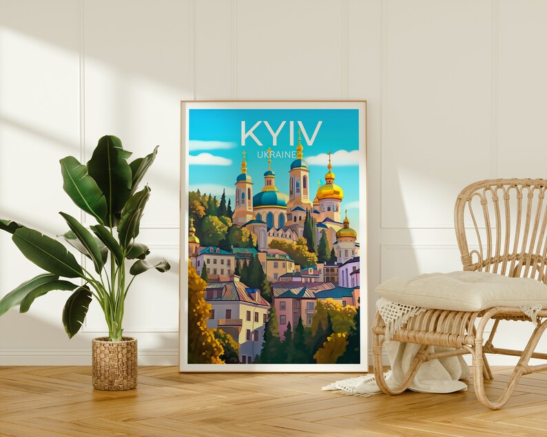 Kyiv Travel Poster, Ukraine Wall Art, Kyiv Print, Kyiv Ukraine Poster, Kyiv Art, Europe Poster, Poster Art, Wall Decor