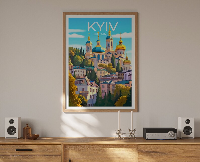Kyiv Travel Poster, Ukraine Wall Art, Kyiv Print, Kyiv Ukraine Poster, Kyiv Art, Europe Poster, Poster Art, Wall Decor