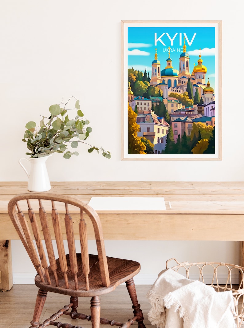 Kyiv Travel Poster, Ukraine Wall Art, Kyiv Print, Kyiv Ukraine Poster, Kyiv Art, Europe Poster, Poster Art, Wall Decor
