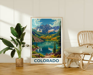 Colorado Poster, Colorado Print, Rocky Mountains Poster, Rockies Poster, Colorado Travel Poster, Mountain Art, Colorado Art