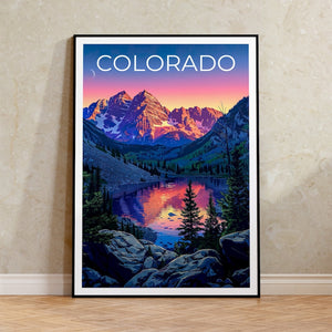 Colorado Poster, Colorado Print, Rocky Mountains Poster, Rockies Poster, Colorado Travel Poster, Mountain Art, Colorado Art