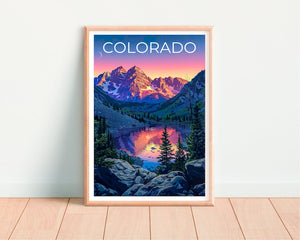 Colorado Poster, Colorado Print, Rocky Mountains Poster, Rockies Poster, Colorado Travel Poster, Mountain Art, Colorado Art