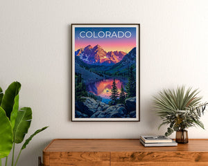 Colorado Poster, Colorado Print, Rocky Mountains Poster, Rockies Poster, Colorado Travel Poster, Mountain Art, Colorado Art