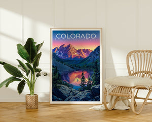 Colorado Poster, Colorado Print, Rocky Mountains Poster, Rockies Poster, Colorado Travel Poster, Mountain Art, Colorado Art