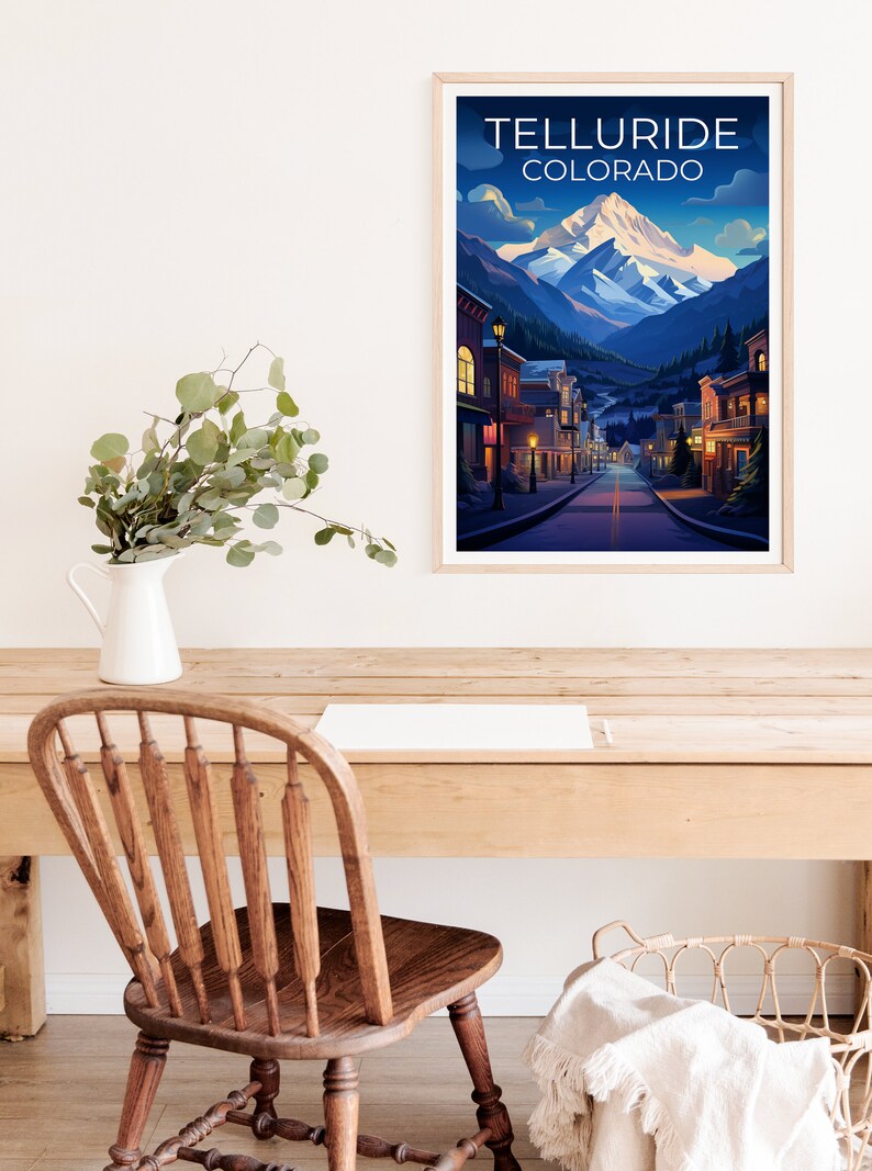 Telluride Travel Poster, Colorado Wall Art, Colorado Print, Telluride Poster, Colorado Poster, Mountain Poster, Telluride Print