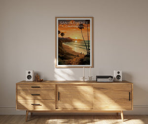 San Clemente Poster, San Clemente Print, California Art, California Print, San Clemente Travel Poster, Coast Poster, California Gift