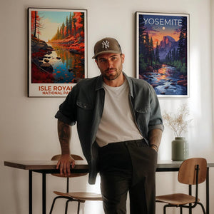 Isle Royale National Park Travel Print Michigan Poster Autumn Forest Wall Art Isle Royale Poster Home Decor Birthday Gift