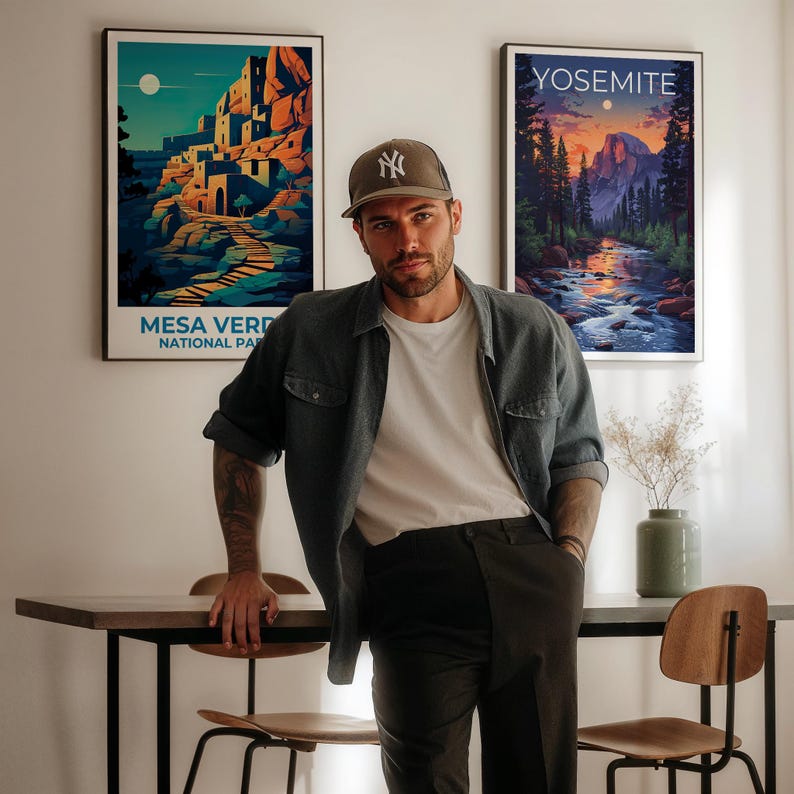 Mesa Verde National Park Travel Print Colorado Poster Cliff Dwelling Wall Art Mesa Verde Landscape Poster Home Decor Birthday Gift