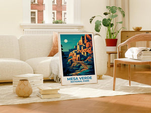 Mesa Verde National Park Travel Print Colorado Poster Cliff Dwelling Wall Art Mesa Verde Landscape Poster Home Decor Birthday Gift