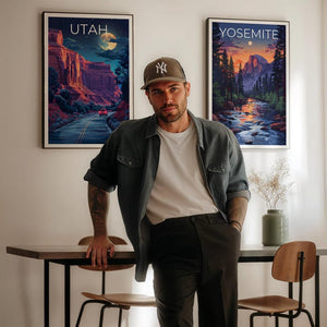 Utah Travel Print Capitol Reef National Park Poster Canyon Wall Art Southwest Illustration Utah Poster Home Decor Birthday Gift