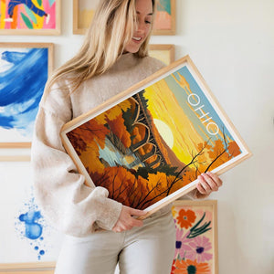 Ohio Travel Print, Cuyahoga Valley National Park Poster, Forest Wall Art, Ohio Poster, Home Decor, Birthday Gift