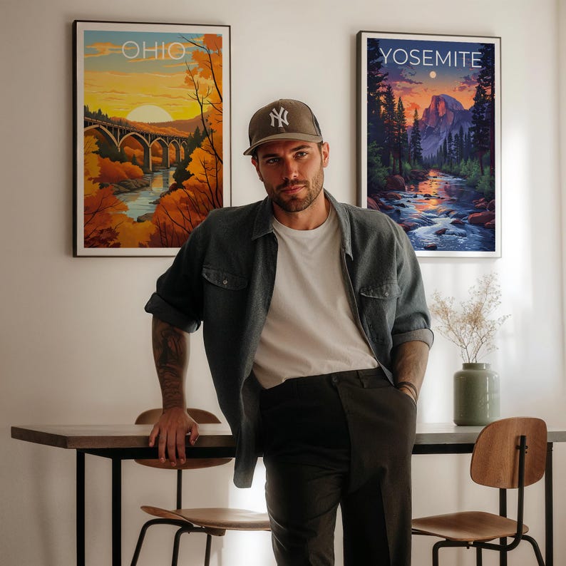 Ohio Travel Print, Cuyahoga Valley National Park Poster, Forest Wall Art, Ohio Poster, Home Decor, Birthday Gift