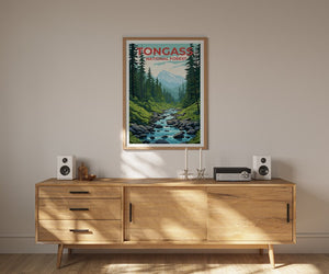 Tongass National Forest Travel Poster, Alaska Wall Art, Alaska Print, Tongass poster, Forest poster, Nature poster,