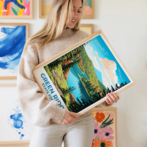 Green Ridge State Forest Travel Print Maryland Poster Forest Wall Art Mountain Illustration Green Ridge Poster Home Decor Birthday Gift