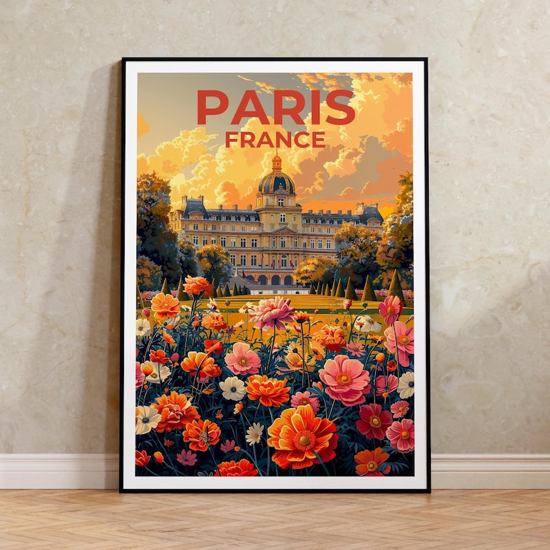 Jardin du Luxembourg Poster, Paris Travel Print, France Poster, Garden Art, Europe Poster, Landscape Poster, Home Decor, Birthday Gift