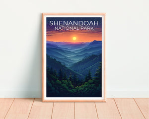 Affiche du parc national de Shenandoah, impression de Shenandoah, affiche de Virginie, impression de Virginie, affiche Blue Ridge, art de Shenandoah