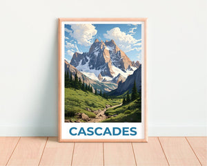 Kaskaden Poster, Kaskaden Druck, Berg Poster, Kaskaden Range Druck, Kaskaden Reise Poster, Berg Kunst, Kaskaden Kunst