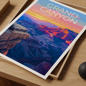 Affiche du Grand Canyon, Impression du Grand Canyon, Affiche de l'Arizona, Impression de l'Arizona, Affiche de voyage du Grand Canyon, Art de l'Arizona, Cadeau de randonnée