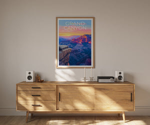 Affiche du Grand Canyon, Impression du Grand Canyon, Affiche de l'Arizona, Impression de l'Arizona, Affiche de voyage du Grand Canyon, Art de l'Arizona, Cadeau de randonnée