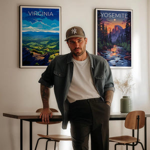 Virginia Travel Print Shenandoah National Park Poster Landscape Wall Art Forest Illustration Virginia Poster Home Decor Birthday Gift