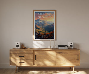 Sierra Nevada Travel Poster, Mountain Wall Art, Mountain Print, Sierra Nevada Poster, Mountain Poster, Nature Poster, Sierra Nevada Art