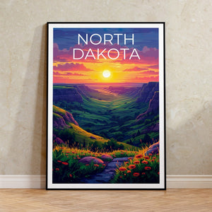 North Dakota Poster, North Dakota Print, Plains Poster, Nature Print, North Dakota Travel Poster, Great Plains Art, North Dakota Art