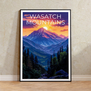 Wasatch Mountains Poster, Wasatch Druck, Utah Poster, Idaho Druck, Wasatch Reiseposter, Wasatch Kunst, Wasatch Mountains Druck